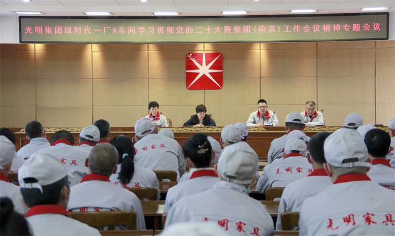 绿时代一厂A车间、纸箱公司召开学习贯彻党的二十大暨集团（南京）工作会议精神专题会议