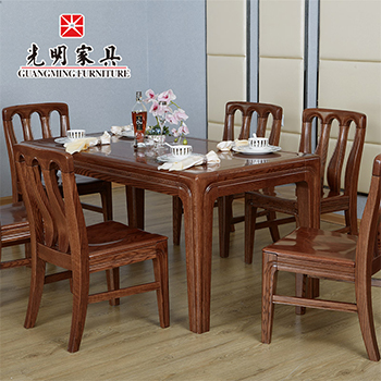 【光明家具】中式现代全实木餐厅餐桌808-4111-160