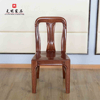 【光明家具】全实木餐椅红橡木中式现代实木餐椅808-4312-45
