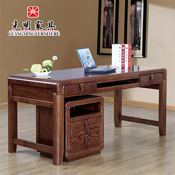 【光明家具】全实木中式现代书桌电脑桌办公桌808-6112-160 808-6112-50