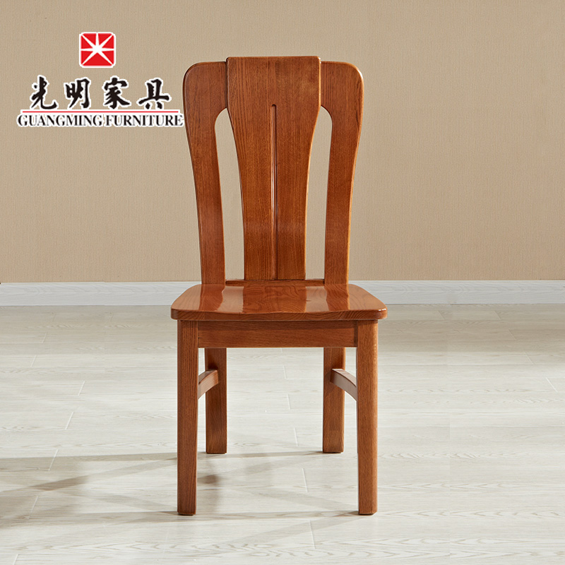 【光明家具】实木餐椅 北美红橡木餐椅 结实耐用实木餐椅 GY89-4371-48